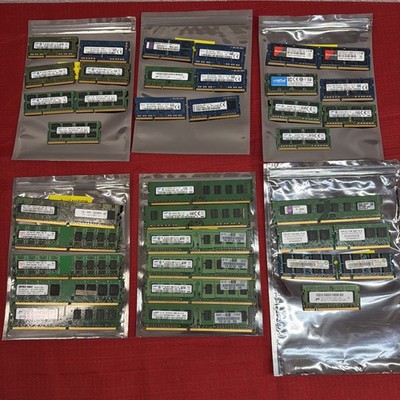 Lot of 37 bulk RAM/memory lot - untested - DDR1, DDR2, DDR3,