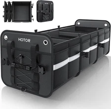 HOTOR Trunk Organizer for SUV – Car Storage Box with X-Large, Black 