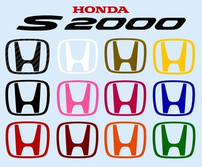 6x Custom 76,3mm Center Cap Honda Logo Decal Sticker Wheel For Honda S2000