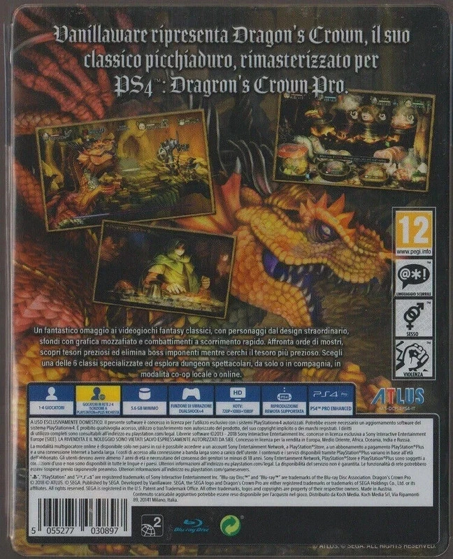 GIOCO PS4 PLAYSTATION 4 DRAGON'S CROOWN PRO BATTLE-HARDENED EDITION STEEL BOOK, foto 2 di 5