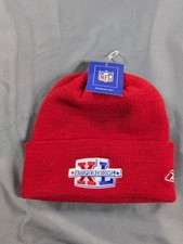 Sombrero Gorro Super Bowl XL Para Hombre Talla Única Rojo NFL Fútbol Reebok Puño Tejido Acrílico