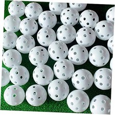 50 Pack Plastic Golf Training Balls 42 mm Golf Balls for Indoor White 50Pcs