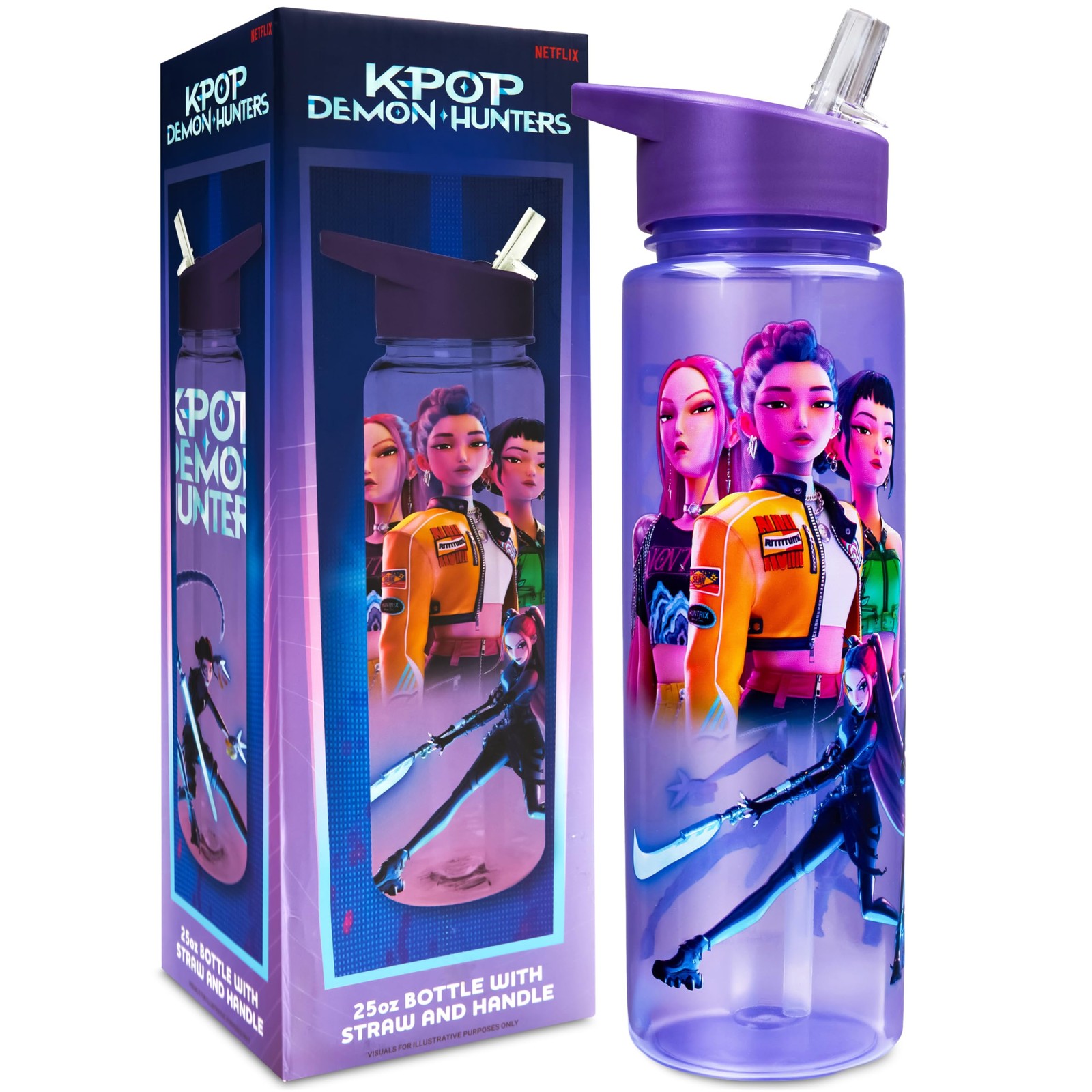 For Girls, 25oz Leak Proof With Stra...