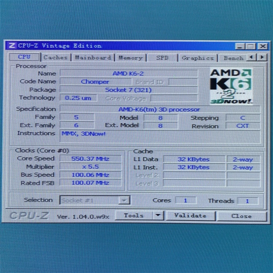 AMD K6-2/533AFX CPU 533MHz 2.2V x86 32bit Socket7 Desktop Processor 97MHz-Bus - Image 4 of 4
