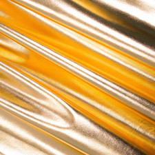 Fabricla Gold Polyester Fabric Metallic Foil Lame Spandex Material 4-Way
