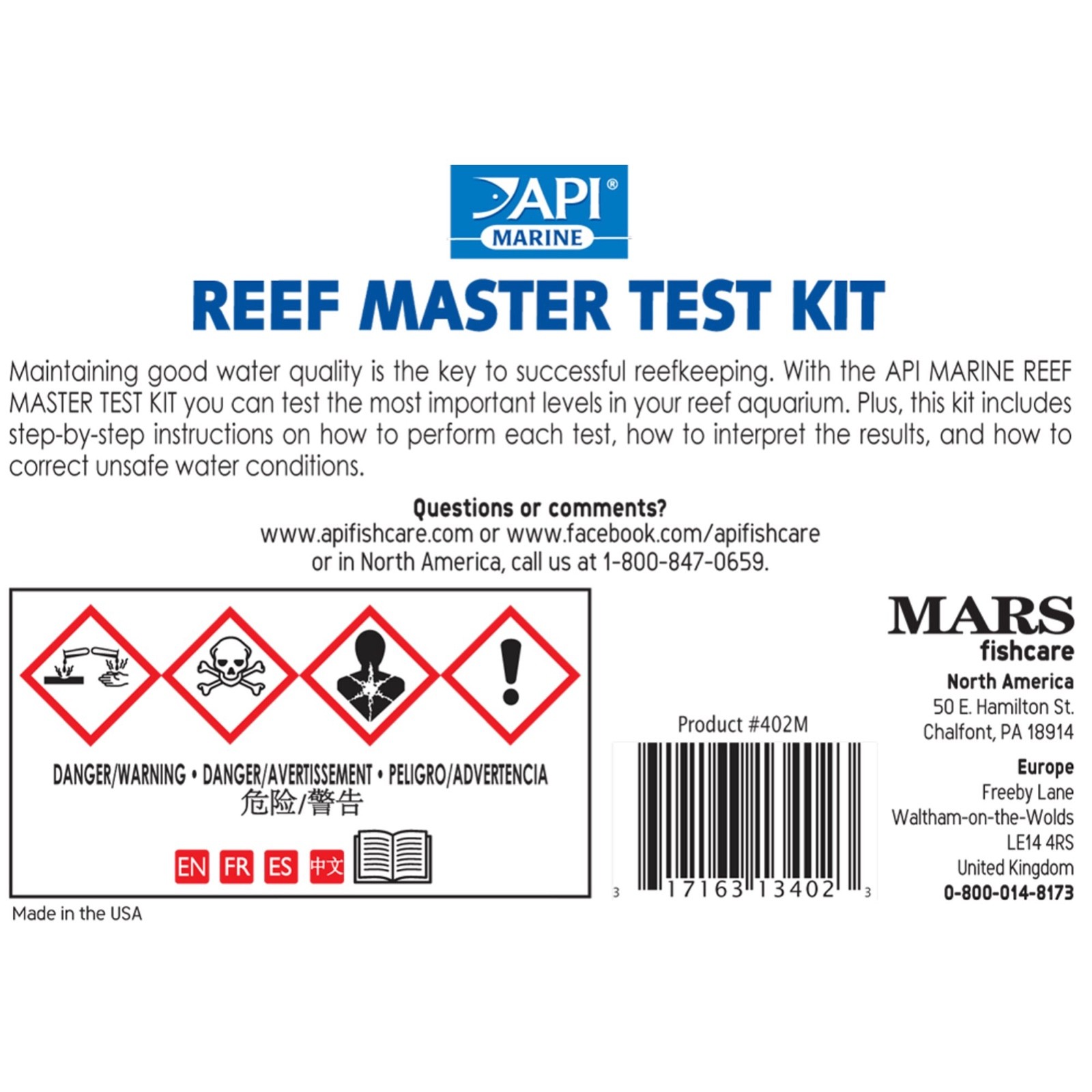 Api Marine API Marine Reef Master Test Kit Aquarium Water Test Calcium & Nitrate