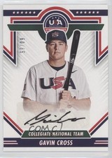 2022 Panini USA Baseball Stars & Stripes Black Ink 60/65 Gavin Cross Auto fm0