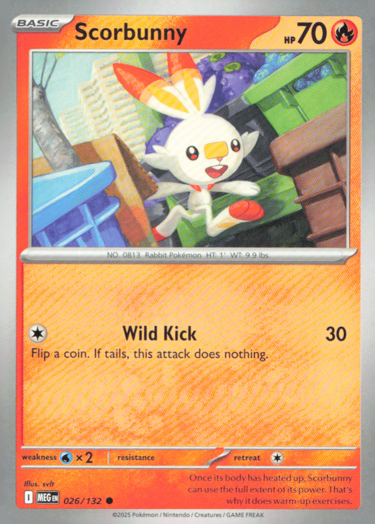 Scorbunny Common ME01: Mega Evolution 026/132 NM