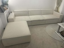 Sofa.com Cohen Modular  Sofa In Teddy Style Wool Fabric Off White 4/6 Seater