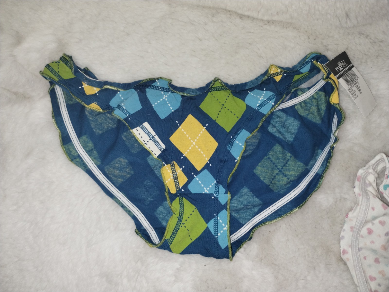 Rue21 Juniors Two-piece Panty Set Size Medium New With Tags Plaid, Hearts image 2