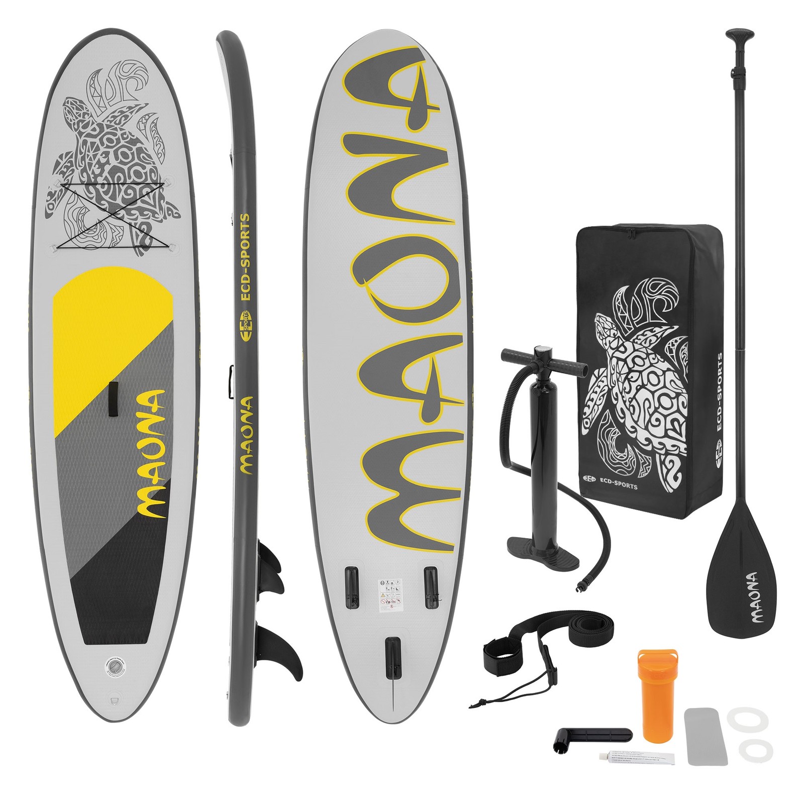 Surfboard stand up paddle maona gris tabla surf inflable sup con accesorios