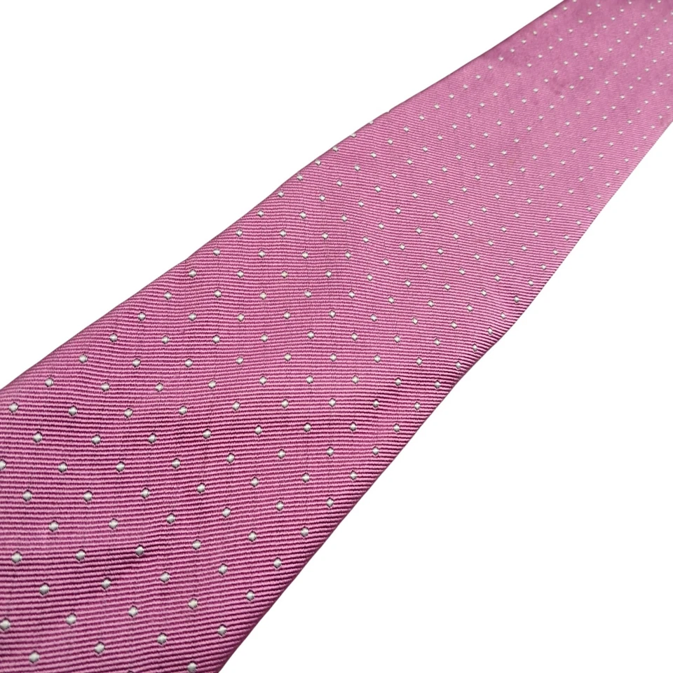 Ralph Lauren Tie Pink 3" Men's Silk Vintage Office Work Wear Smart Wedding - Image 3 of 4