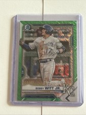2021 Bowman Chrome Prospects Bobby Witt Jr. BCP-1 Green Shimmer Refractor /99 