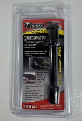 Trimax 5/8'' Steel Pin Receiver Lock 3.5'' Span Black - New/Sealed