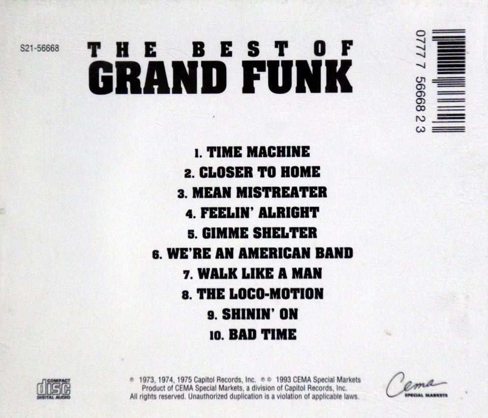 CD - The Best Of GRAND FUNK RAILROAD - Bild 2 von 2