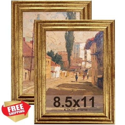 KTKDE Gold 8.5x11 Frame Set of 2