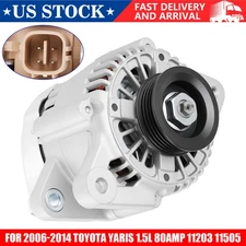 New Alternator 11505 For Toyota Yaris L4 1.5L 2006-2014 80Amp 104210-8400 11203