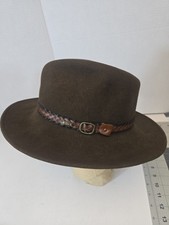Outback Trading Co Sydney Wool Felt Outback Cowboy Hat Brown Medium USA