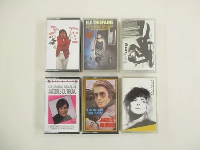 6 CASSETTES AUDIO K7 THIEFAINE /JACQUES DUTRONC / FRANCE GALL / BASHUNG - Photo 1/3