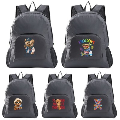 Bedruckter Rucksack Faltbar Rucksack Outdoor Falttasche für Männer & Frauen Reise UK
