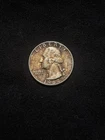 1964-D Washington Quarter 90% Silver Coin Interesting Toning Good Condition