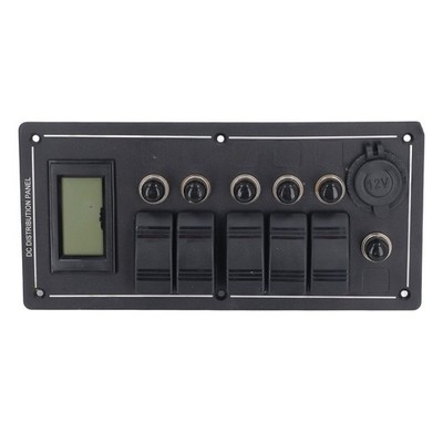 5 Gang Rocker Switch Panel Waterproof Switch Panel With Overload Protector Socke