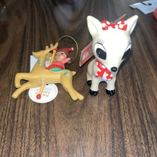 Two Deer Christmas Ornaments
