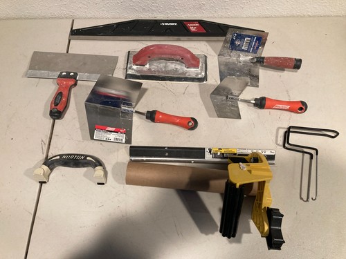 Entire Lot Drywall Tools Taping Knives Wal-board, 3M Tools Hand Sanders Bulk Set
