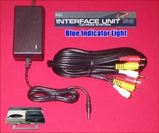 9V AC Power Adapter W/LED & AV RCA Cable for PC Engine Interface Unit IFC-30 NEW