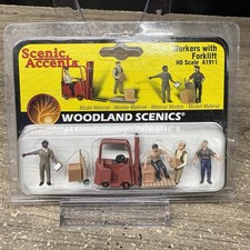 Woodland Scenics A1911 HO Scale Figures - Workers with Forklift