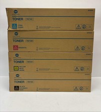 4 Genuine Konica Bizhub C750i, C751i Cyan, Mag, Yellow  Black Toners TN715 CMYK