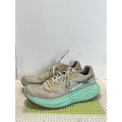 Salomon Aero Glide Running Shoes Men's 10.5 Cream Mint Green 471226 Energy Foam