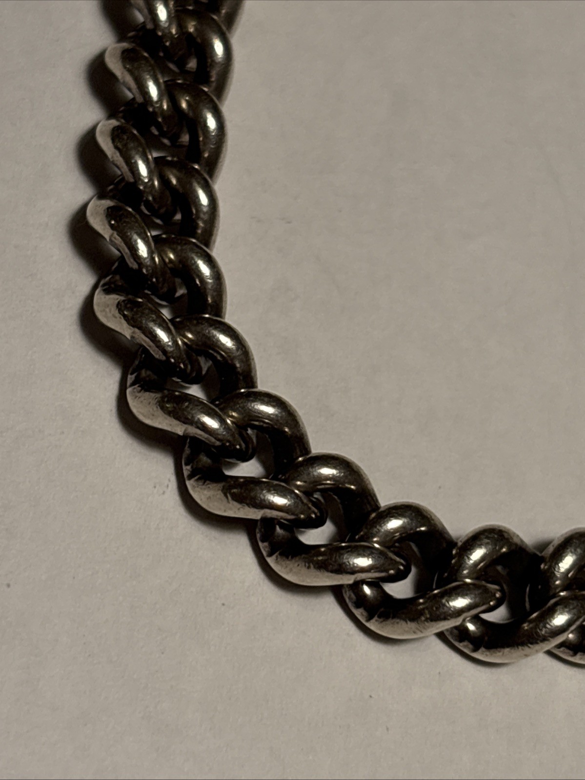 Heavy Large Solid Sterling Silver Curb Link Brace… - image 3