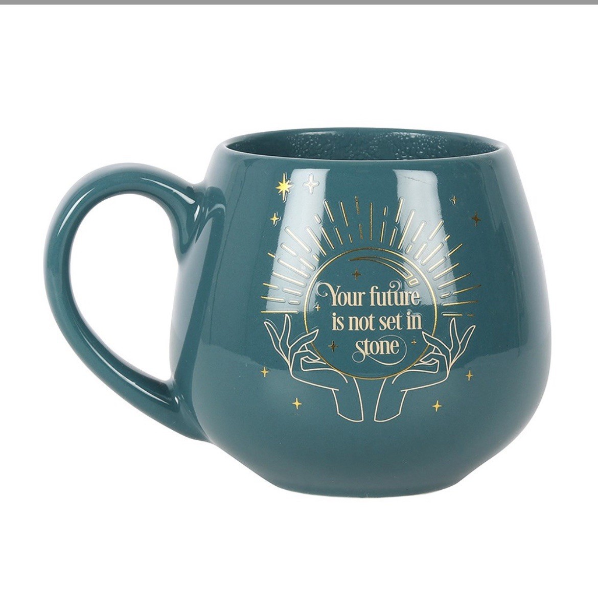 Green Fortune Teller Colour Changing Mug Mystical Crystal Ball Tea Coffee Witchy