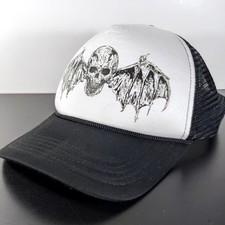 Flying Skull Black Mesh Snapback Trucker Hat