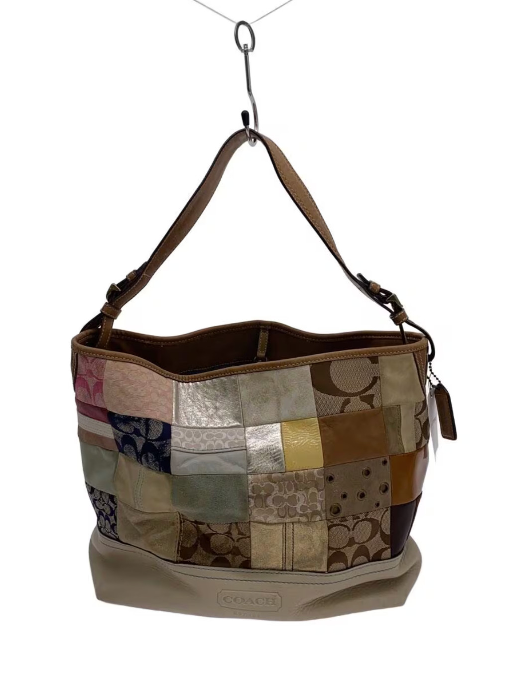 Vintage COACH patchwork Leather One shoulderBag M… - image 1