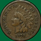 1879 Indian Head Cent Very Fine VF Coin #38833