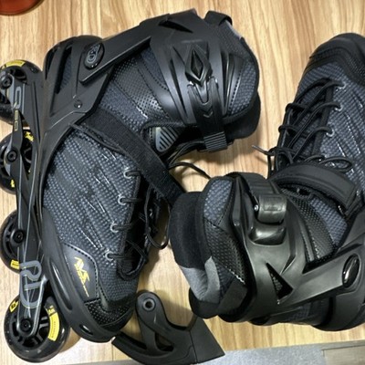 RD Aerio Q60 Men's Inline Skates Black with Yellow Wheels US 12/UK11