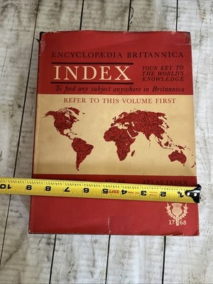 Encyclopedia Britannica Index To Atlas Volume 1 To 23 1971 Vintage