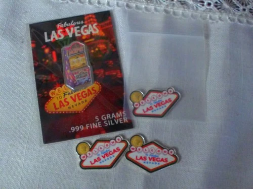 4 x Fabulous Las Vegas 5 Gram .999 Fine Silver Art Bar