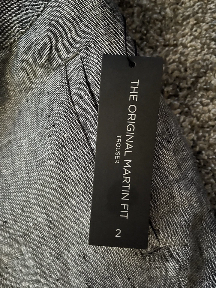 Pantalones Banana Republic Mujer Talla 2 The Martin Fit Pantalón Plisado Gris Foto 4 de 4