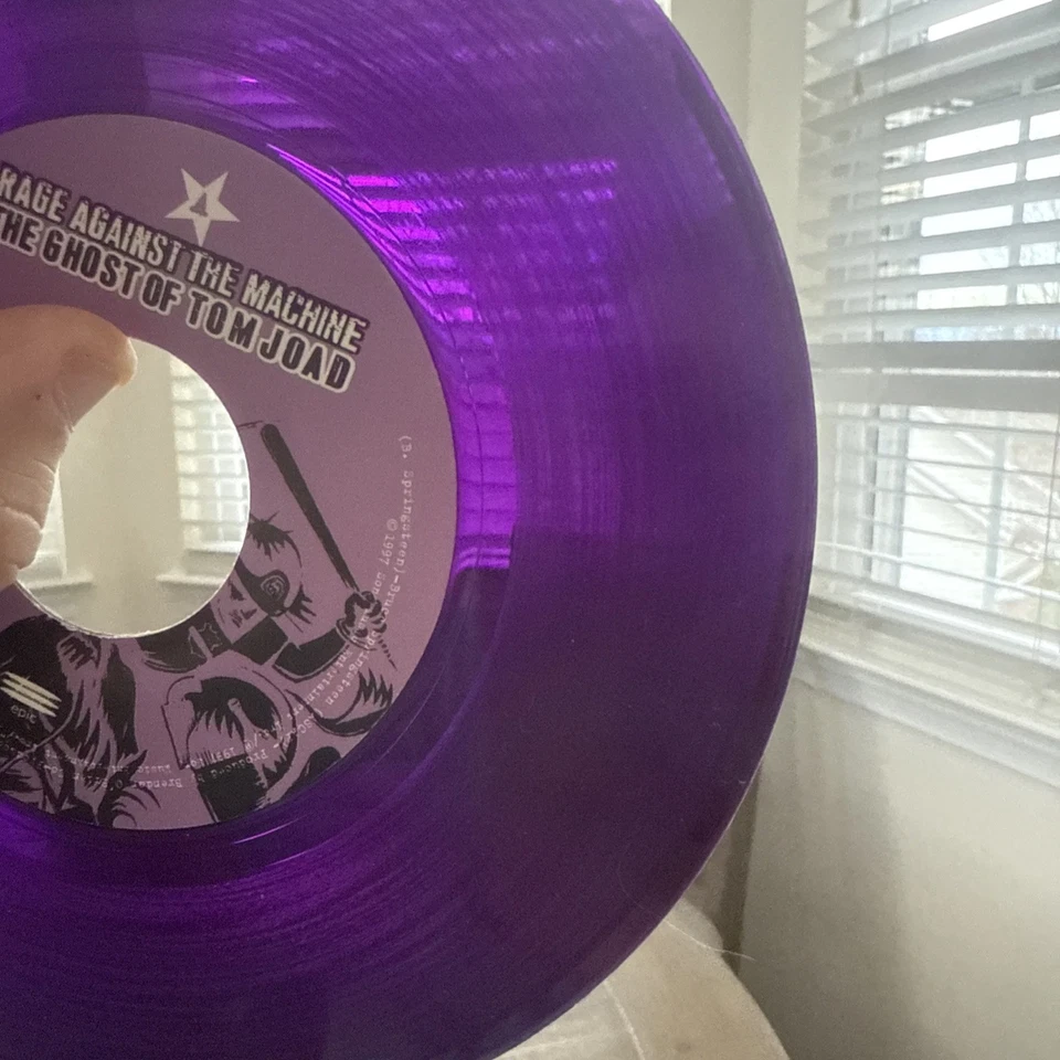 Rage Against The Machine RATM "The Ghost of Tom Joad" 7" Vinyl Purple Promo - Image 4 of 4