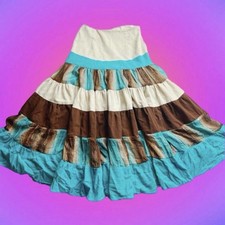 Fairy Whimsical Maxi Skirt Handmade Multicolor Boho Hippie Women s No Size Tag