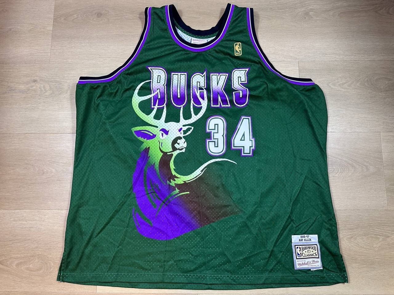 Ray Allen #34 Milwaukee Bucks 1996-97 Mitchell & Ness Jersey 5XL Swingman