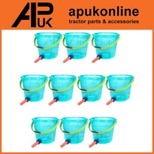 10x Calf Weaning Milk Feeding Feed Bucket Complete with Strong Ergonomic Handle