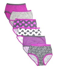 Cherokee Girls Size 14 Underwear HRT, Gray, Purple Heart Underwear Set --EB2--