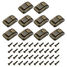 10Pcs 1.89" x 1.26" Iron Toggle Catch Lock for Box Wooden Case Toolbox, Bronze