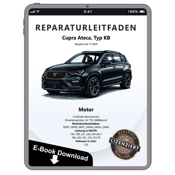 Cupra Ateca Kb Ab 2020 4-Zyl. Benzinmotor 190-333 Ps Reparaturanleitung Ebook-image