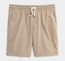 Vineyard Vines Boys' Pull-On Chino Shorts in Khaki Size 8 NWT