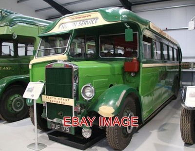 FOTOBUS DUF179 1937 LEYLAND TIGER TS-7 DAS BRANDNEUE ZERO2 BUSMUSEUM IN GREA